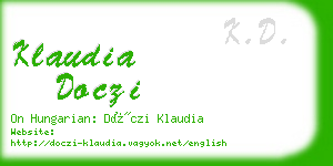 klaudia doczi business card